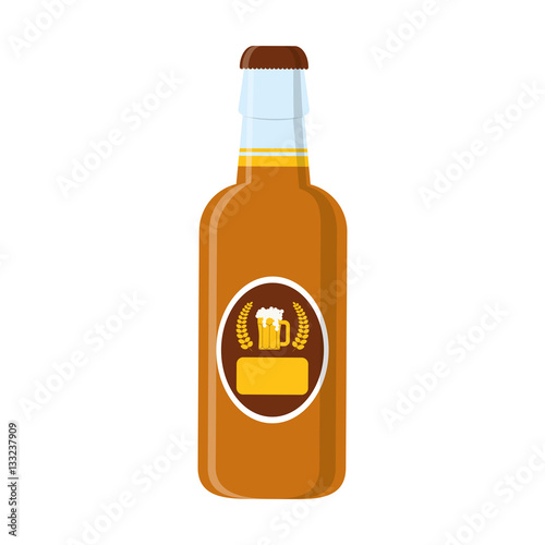 Bottle of beer icon vector illustration graphic design