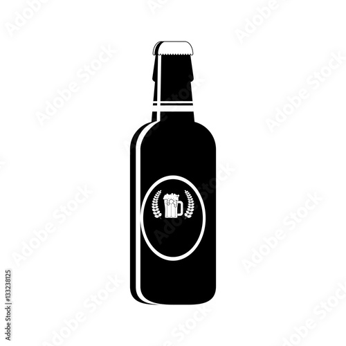 Bottle of beer icon vector illustration graphic design