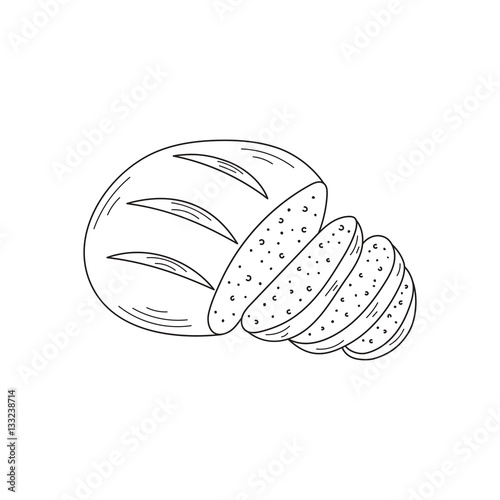 Sliced bread vector illustration.