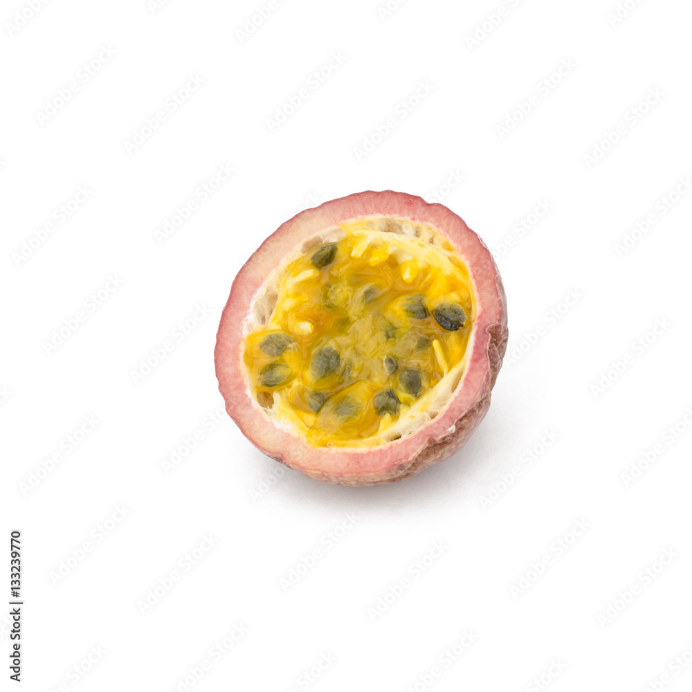 Passion fruit. Half isolated on white background Passion fruit. Half isolated on white background
