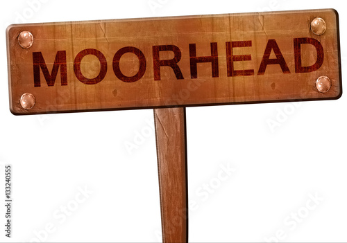 moorhead road sign, 3D rendering photo