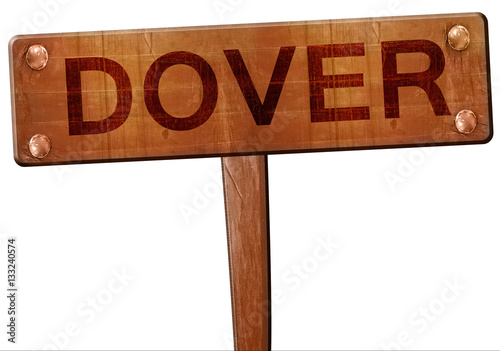 dover road sign, 3D rendering