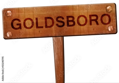 goldsboro road sign, 3D rendering