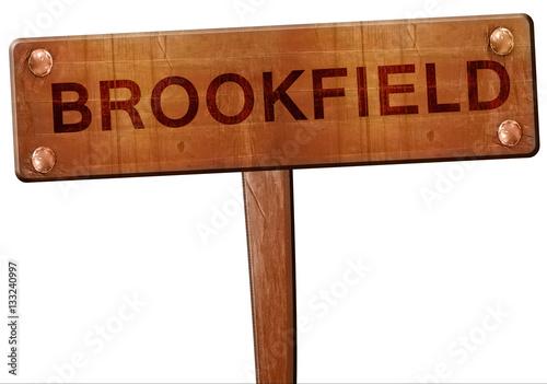 brookfield road sign, 3D rendering photo