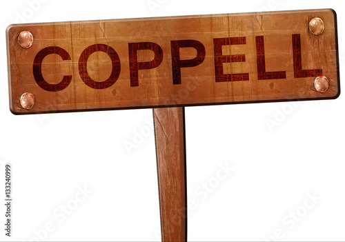 coppell road sign, 3D rendering photo