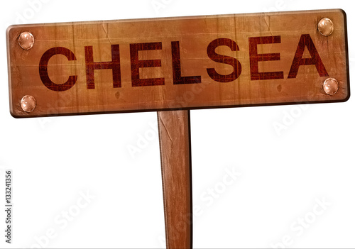 chelsea road sign, 3D rendering