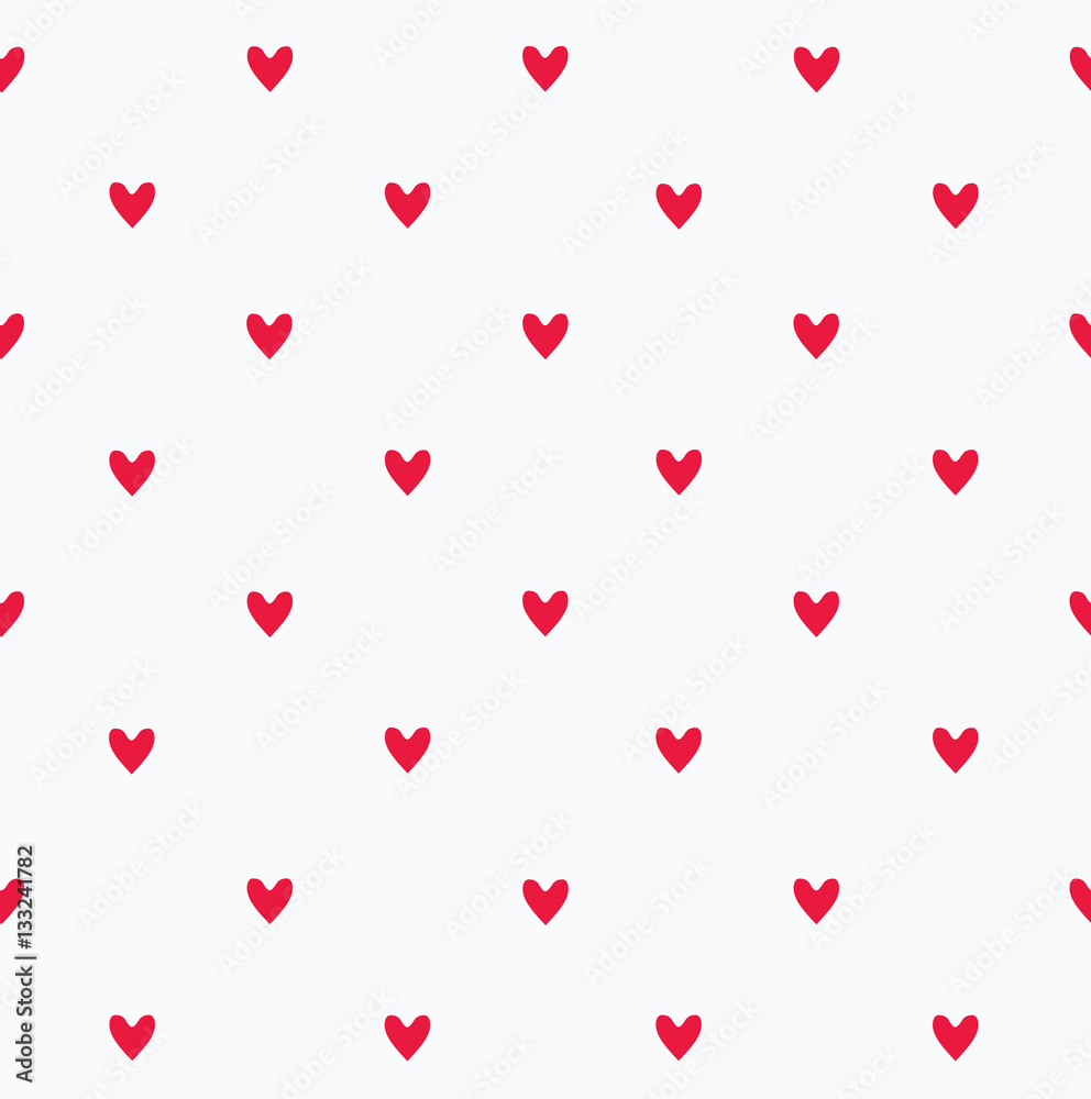 Seamless pattern with red little hearts.