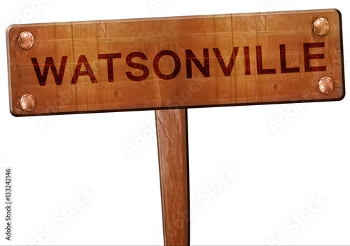 watsonville road sign, 3D rendering photo