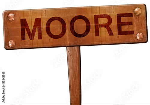 Принти на полотні moore road sign, 3D rendering