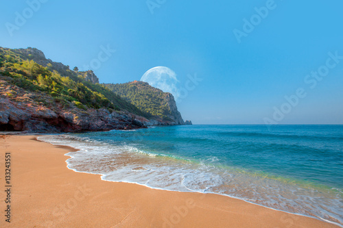 Cleopatra Beach, Alanya, Turkish Riviera, Turkey "Elements of this image furnished by NASA