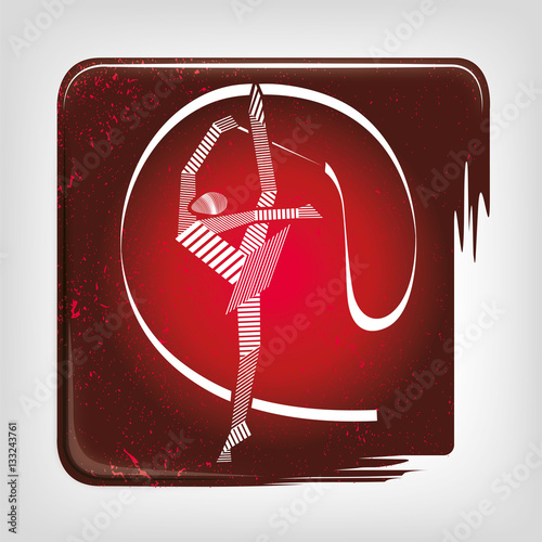Gymnastics rhythmic stripy icon