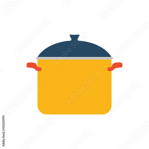 Kitchen saucepan isolated icon vector illustration graphic design