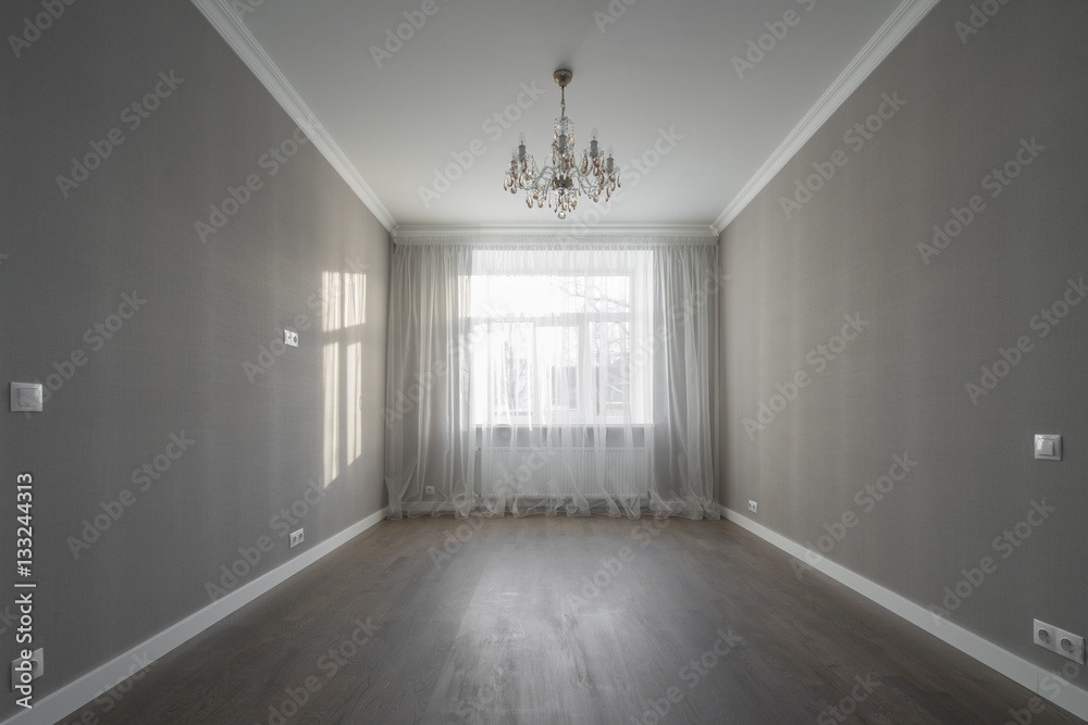 Fototapeta premium Modern contemporary interior. Emty flat.