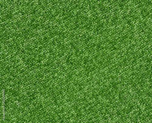 Green color knitting cloth texture.