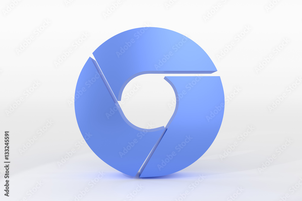 3d rendering of pie chart for process concept info graphic desig 3d rendering of pie chart for process concept info graphic desig