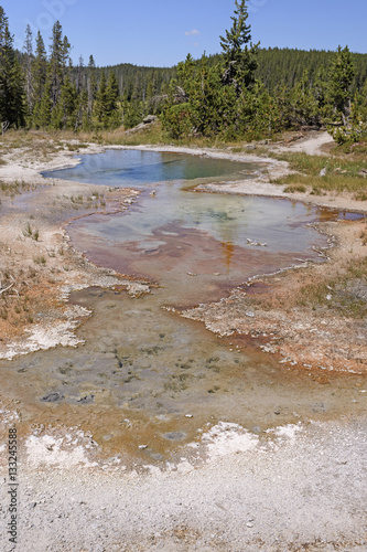 Colorful Thermal Spring in the Wilds