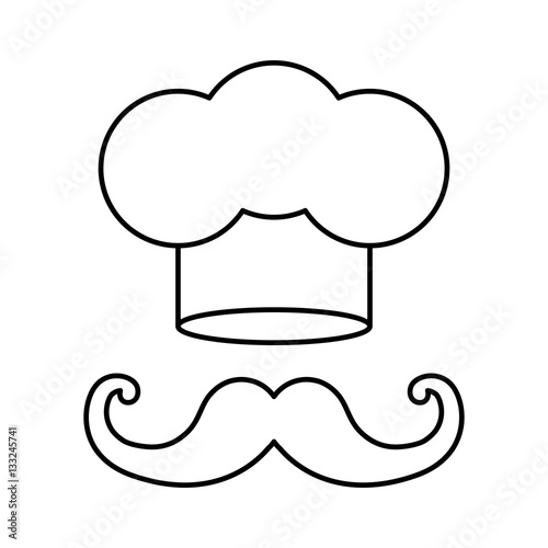 Chef hat symbol icon vector illustration graphic design