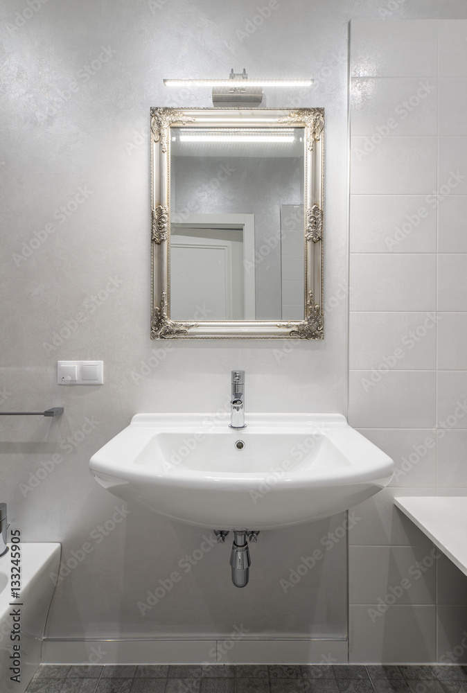 Fototapeta premium Modern contemporary interior. Bathroom.