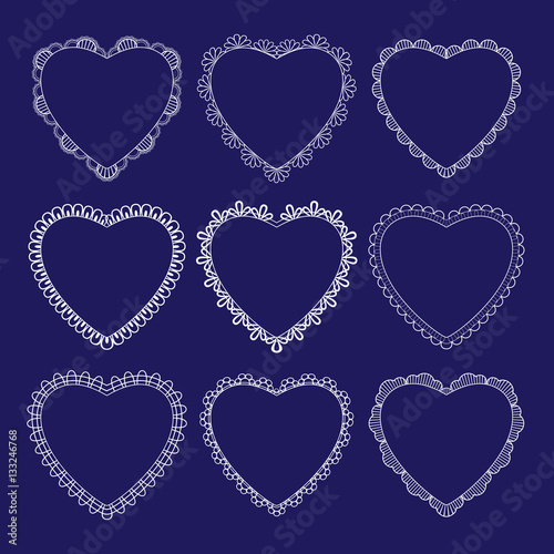 The heart and lace for Valentine's Day or wedding