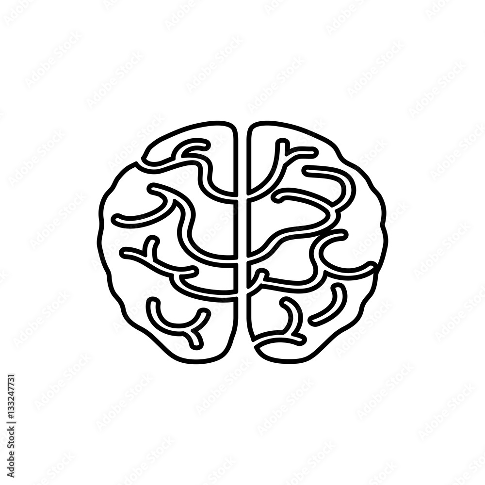 Isolated human brain icon vector illustration graphic design Isolated human brain icon vector illustration graphic design