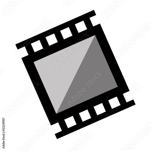 film strip icon over white background. entertainment and technology design. vector illustration