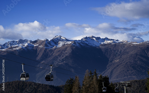 sky over italian Alps, over Aprica Pass Italy