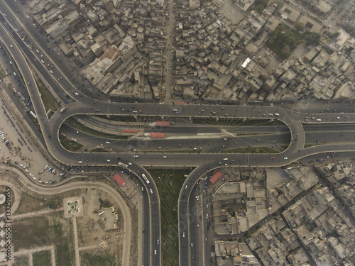 Bild auf Leinwand roundabout lahore pakistan day time