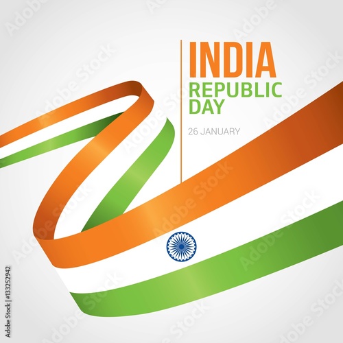 Republic day of india 26 th January. Vector illustration