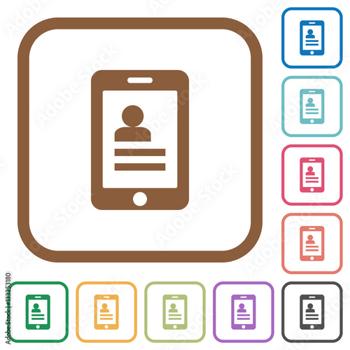 Mobile contacts simple icons