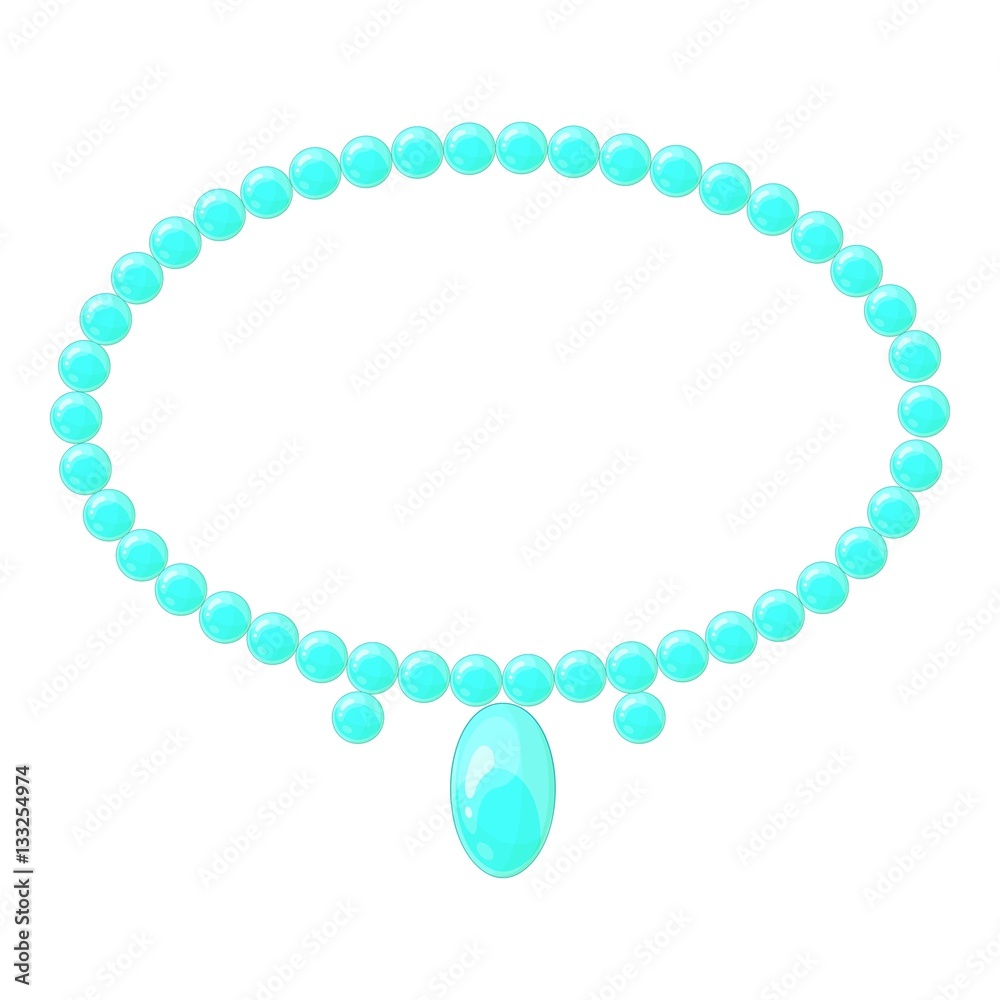 Obraz premium Necklace icon, cartoon style