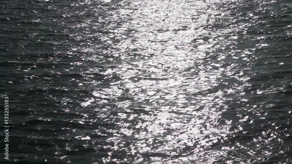 Sun glints. Reflection of sunlight in water Sun glints. Reflection of sunlight in water