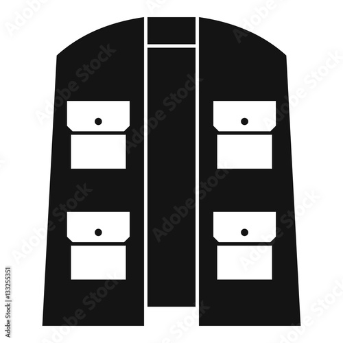 Hunter vest icon, simple style