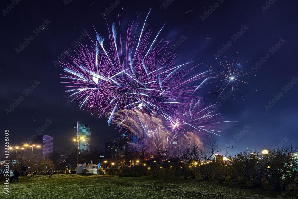 Fototapeta premium Sylwester w Warszawie