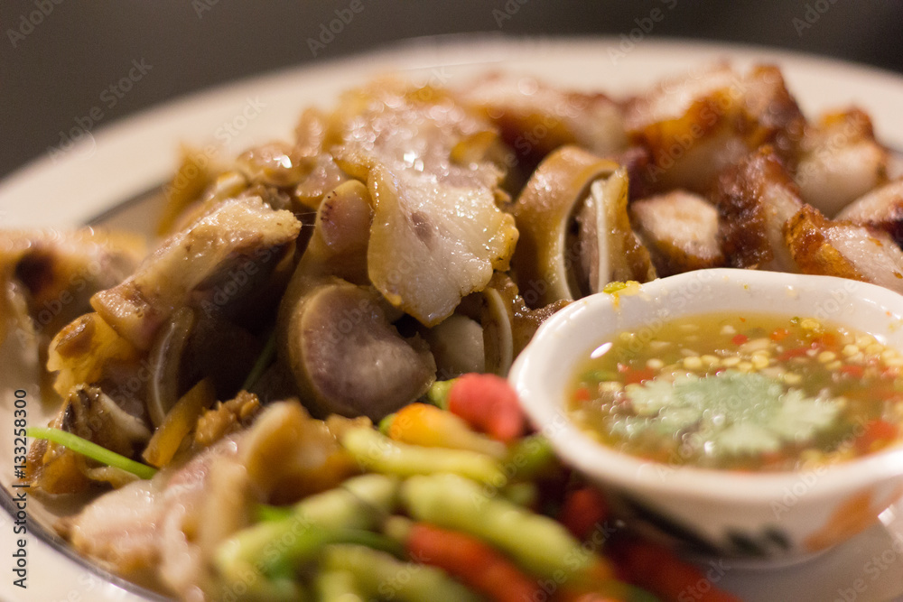 pork slide grilled with sauce pork slide grilled with sauce