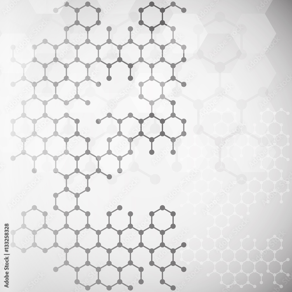 Fototapeta Abstract DNA background. Vector illustration. Beautiful structure of the spiral molecule