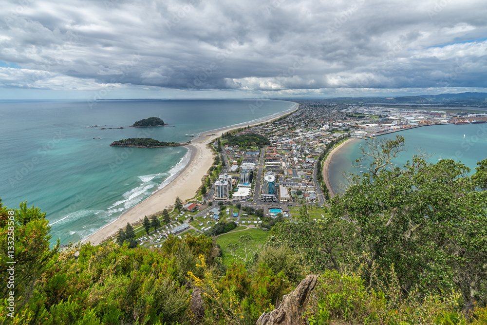 View from summit walks of Mt Maunganui View from summit walks of Mt Maunganui