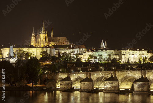 Panoramic view of the city. Bridge and Castle