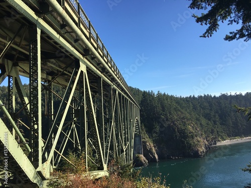 Bridge at Deception pass photo