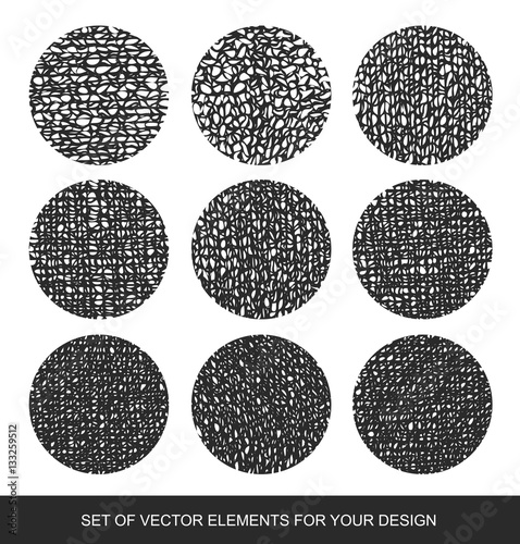 Gradient shading vector elements. Collection isolated textures,