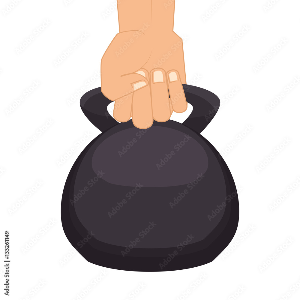 Fototapeta premium weight lifting equipment icon vector illustration design