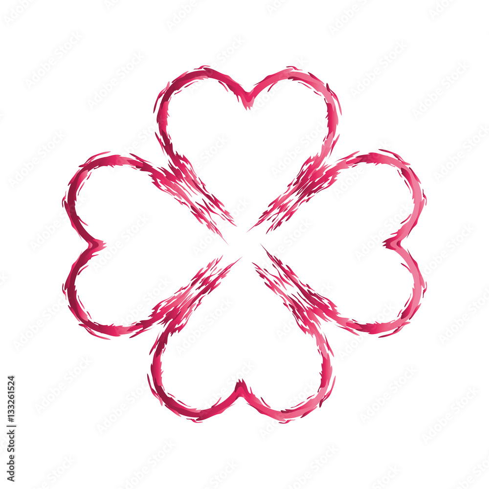 Fototapeta premium heart love card decoration vector illustration design