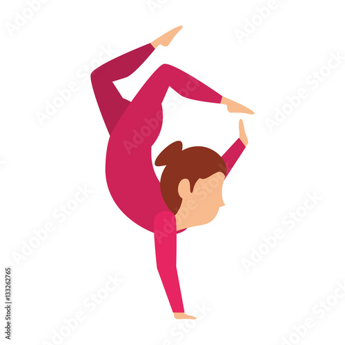 Juggler woman entertainment icon vector illustration design