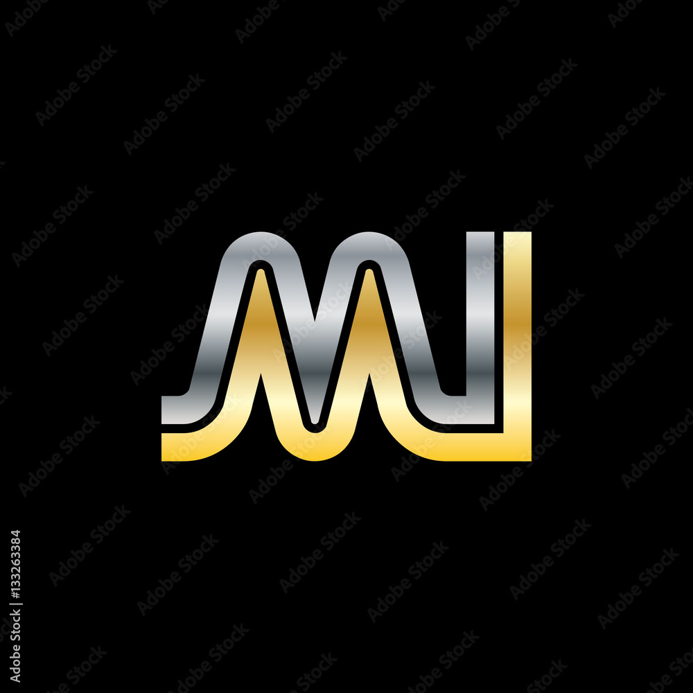 Initial Letter MI Linked Design Logo Initial Letter MI Linked Design Logo