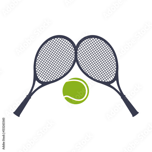 tennis sport rackets emblem vector illustration design