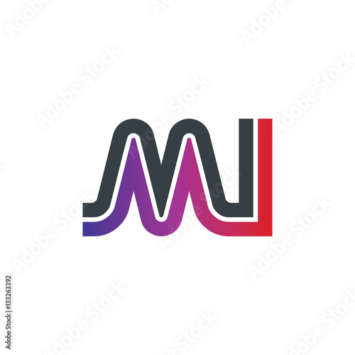 Initial Letter MI Linked Design Logo