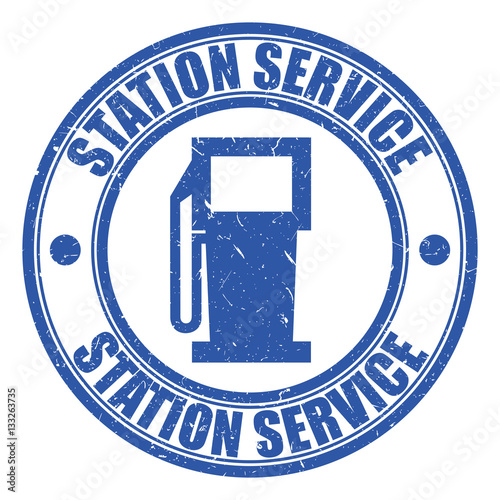 Logo station service.