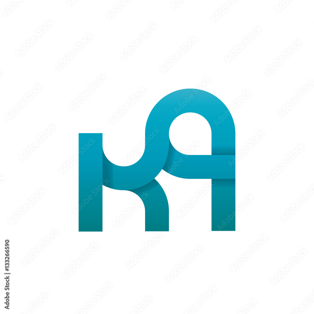 Initial Letter KQ Rounded Lowercase Logo Initial Letter KQ Rounded Lowercase Logo