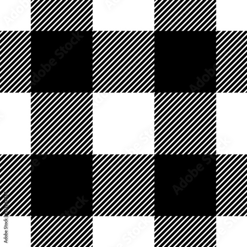 Seamless modern buffalo plaid pattern. Classic tartan vector background
