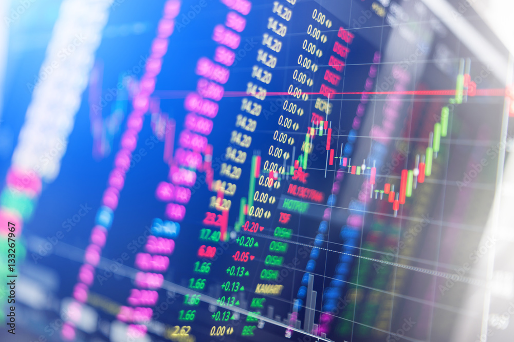 Statistic graph stock market data and finance indicator analysis