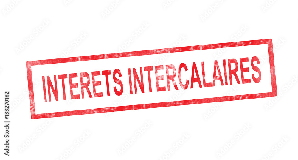 Intermediate interests in French translation in red rectangular Intermediate interests in French translation in red rectangular